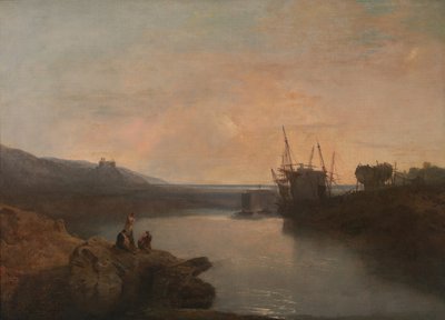 Château de Harlech, depuis Tygwyn Ferry, crépuscule d