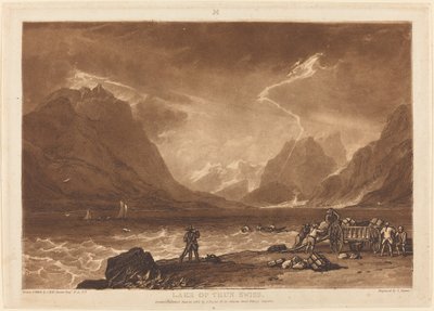 Lac de Thoune, publié en 1808 - Joseph Mallord William Turner