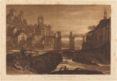Lauffenbourgh sur le Rhin, publié en 1811 - Joseph Mallord William Turner