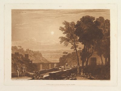 Le Pont et les Chèvres, Liber Studiorum, partie IX, planche 43, 23 avril 1812 - Joseph Mallord William Turner