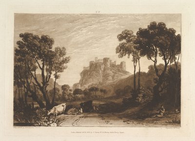 Le Château au-dessus des Prairies Liber Studiorum, partie II, planche 8, 1808 - Joseph Mallord William Turner