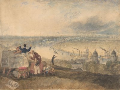 Vue de Londres depuis Greenwich - Joseph Mallord William Turner