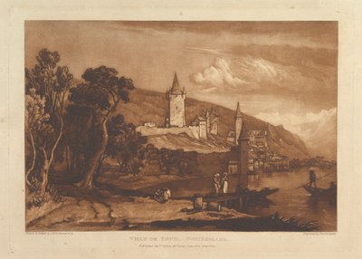 Ville de Thun, Suisse Liber Studiorum, partie XII, planche 59, 1er janvier 1816 - Joseph Mallord William Turner