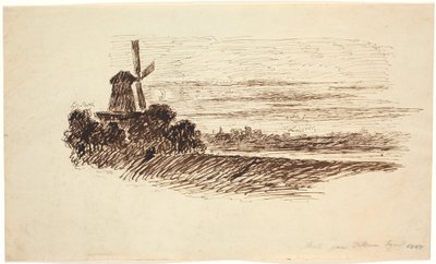 Un moulin. Partie sur le rempart à Copenhague - J.P. Møller