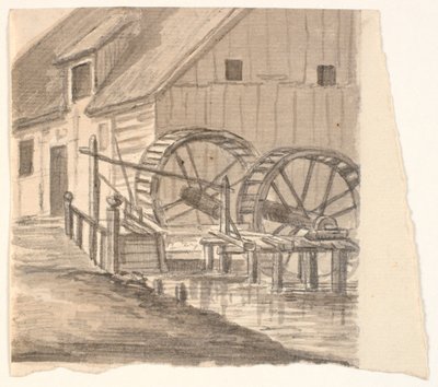 Roue de moulin et partie du moulin - J.P. Møller
