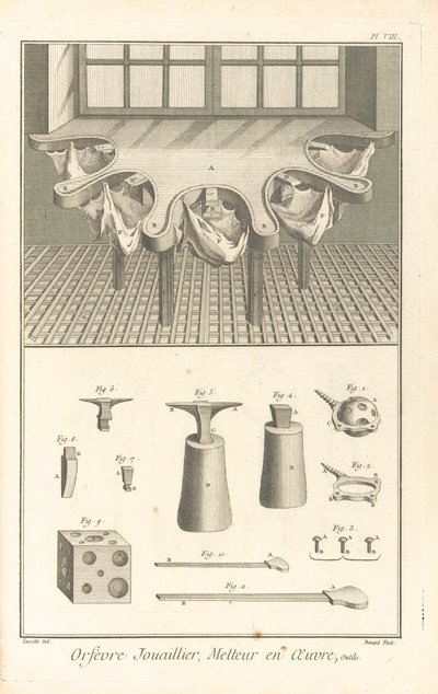 Orfèvre-joaillier, metteur en œuvre, illustration de 