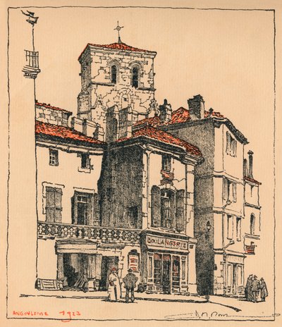 La Place du Mûrier, avec la tour de l