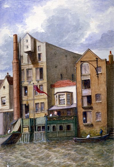 Anchor and Hope Inn, New Crane Stairs, Shadwell, Londres, vers 1870 - JT Wilson