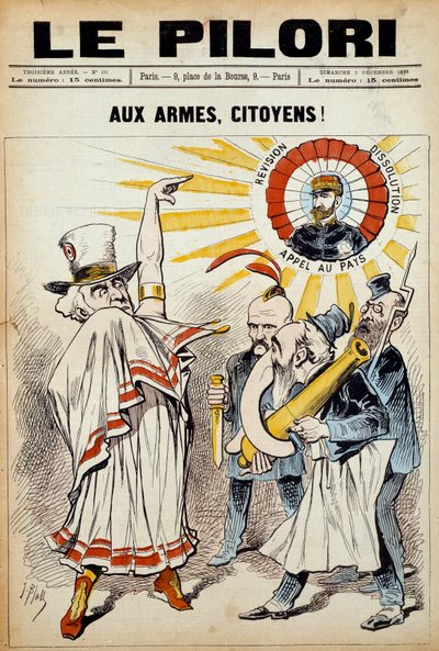 Un des journaux « Le Pilori » : « Aux armes citoyens ! » le 2 décembre 1888 lors d