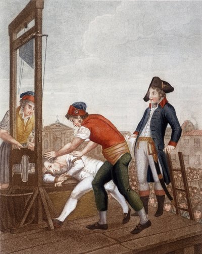 Maximilien Marie Isidore de Robespierre à la guillotine - J. (after) Beys