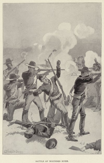 Bataille de Wounded Knee - J. (after) Steeple Davis