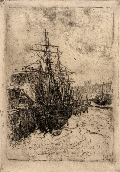 Bateaux à marée basse - Île de Man - J. Alden Weir
