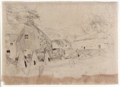 Cour de ferme--Isle of Man - J. Alden Weir