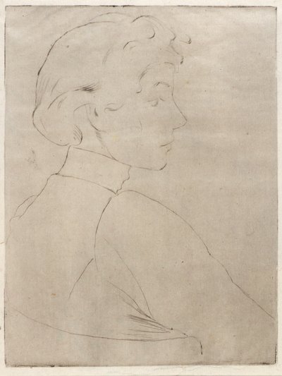 Grande tête de profil - J. Alden Weir