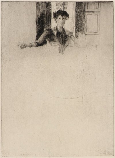Croquis à la fenêtre - J. Alden Weir