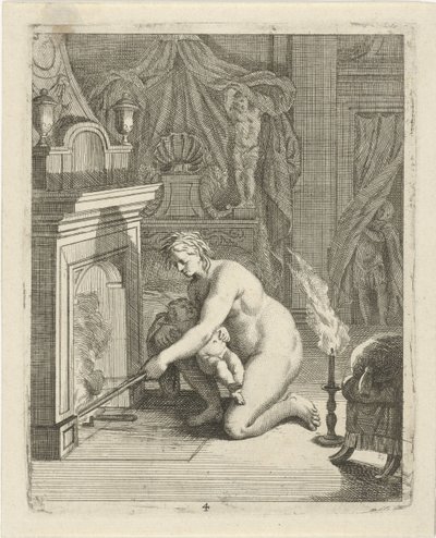 Thétis plonge Achille dans le feu (Scènes de la vie d