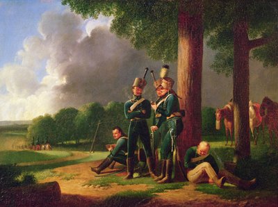 Hussards en poste avancé - J. B. Secle
