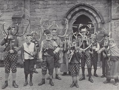 La danse des cornes, Abbots Bromley, tous les personnages - J. Benjamin Stone