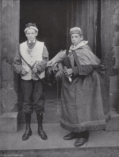 La danse des cornes, Abbots Bromley, le fou et Robin des Bois - J. Benjamin Stone