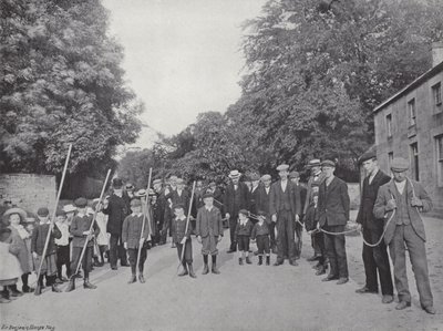 Le feu de Baal de Northumbrie, apportant les fagots - J. Benjamin Stone
