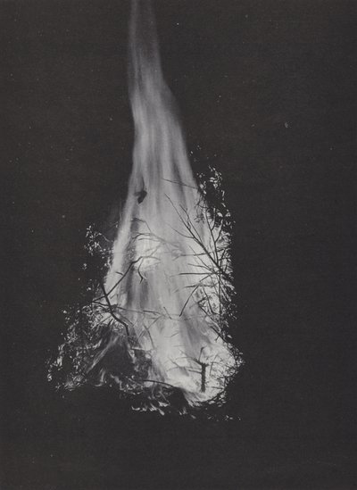 Le feu de Baal de Northumbrie, le feu allumé - J. Benjamin Stone