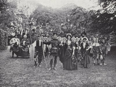Le pageant de Sherborne, danseurs de Morris dans la forêt - J. Benjamin Stone