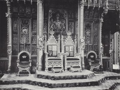 Le trône à la Chambre des Lords - J. Benjamin Stone