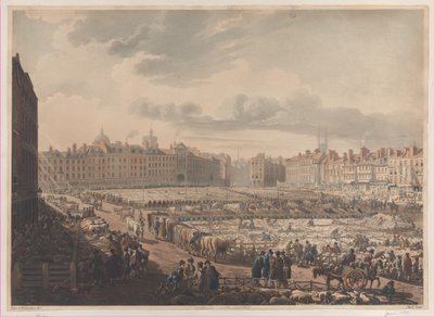 Vue aérienne du marché de Smithfield, prise de l