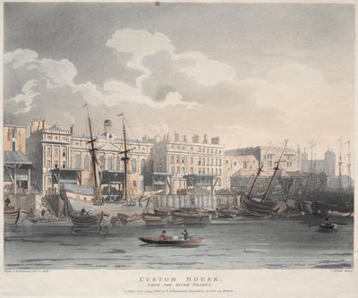 Douane, de la rivière Thames - J. Bluck