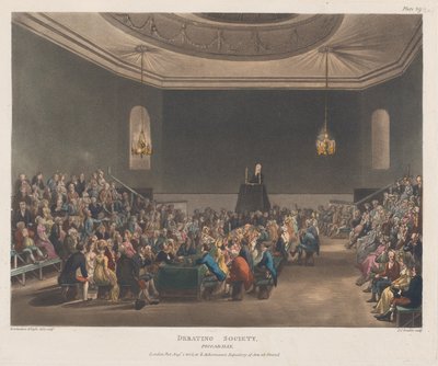 Société de débat, Piccadilly, 1er août 1808 - J. Bluck