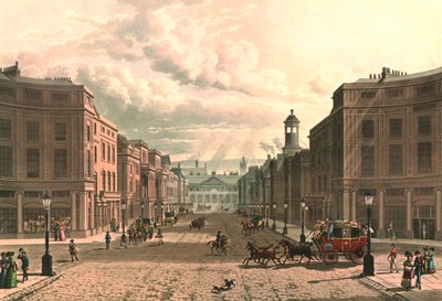 Regent Street depuis Piccadilly, vers 1822 - J Bluck