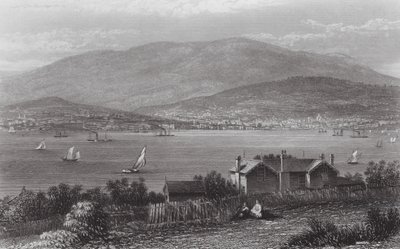 Australie : Hobart Town, Tasmanie (gravure) - J. C. Armytage