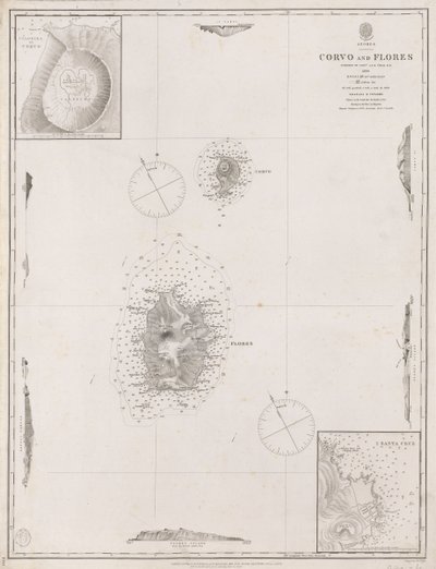 Açores Corvo et Flores. Arpenté par le Capt. A.T.E Vidal R.N 1844. - J. & C. Walker