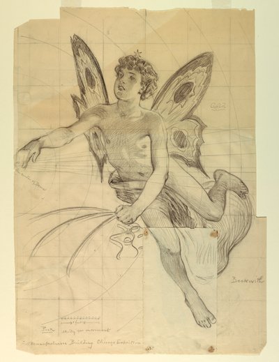 Puck, étude pour le bâtiment des manufactures et des arts libéraux, Exposition colombienne mondiale, Chicago, IL - J. Carroll Beckwith