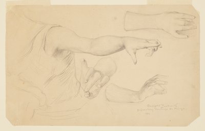 Études de mains pour le dôme du bâtiment des manufactures et des arts libéraux, Exposition universelle de Chicago, IL - J. Carroll Beckwith