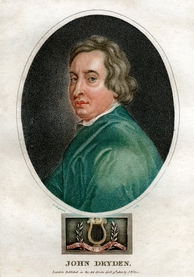 John Dryden, dramaturge anglais et poète lauréat du 17ème siècle, 1803 - J. Chapman