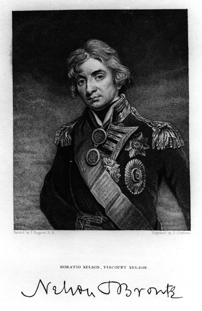 Horatio Nelson, 1er vicomte Nelson, commandant naval anglais, 19e siècle - J. Cochran