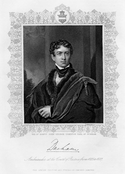 John George Lambton, comte de Durham - J. Cochran
