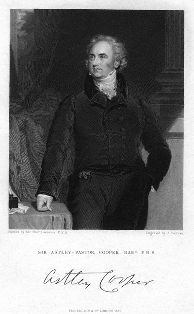 Sir Astley Paston Cooper, 1er baronnet, chirurgien et anatomiste anglais, 1831 - J. Cochran