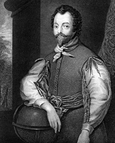 Sir Francis Drake, navigateur et corsaire anglais du 16e siècle - J. Cochran