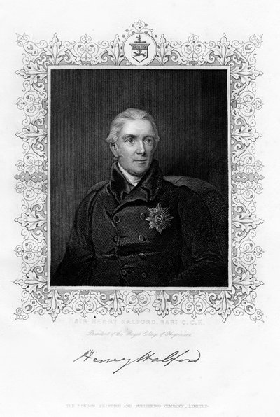 Sir Henry Halford, médecin britannique, 19e siècle - J. Cochran