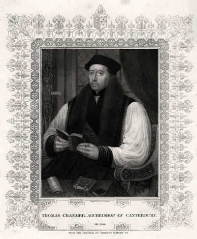 Thomas Cranmer, archevêque de Cantorbéry, 19e siècle - J. Cochran