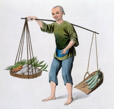 Un garçon avec des légumes - J Dadley