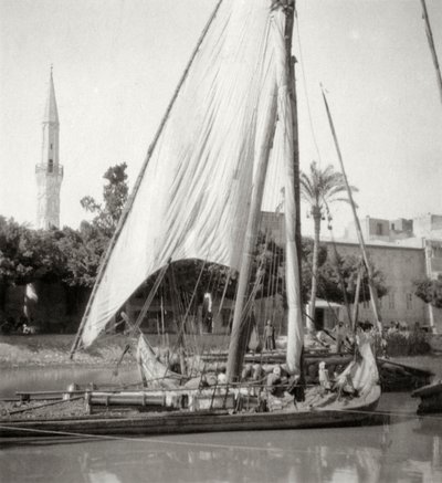 Sur le canal Mahmoudiyah, Alexandrie, Égypte - J. Dearden Holmes