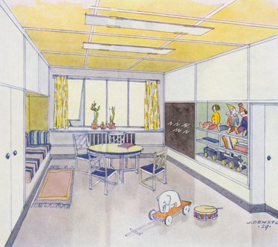 Intérieurs des années 1930 : Nursery - J. Demetz