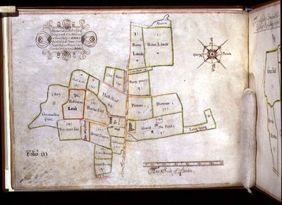 Carte des terres de Hornechurch Hall dans l