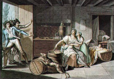 Épisode de la guerre de Vendée: une jeune femme de - J. F. (after) Cazenave