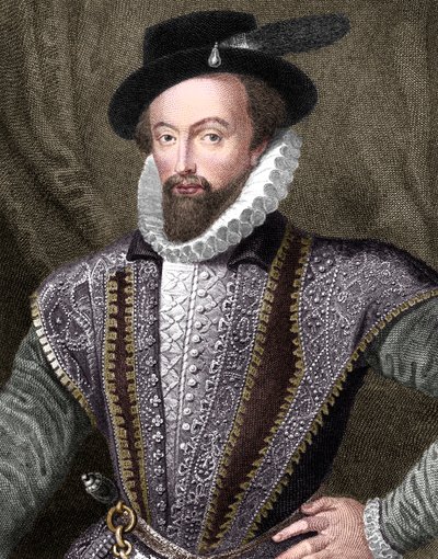 Sir Walter Raleigh, écrivain, poète, courtisan, aventurier et explorateur anglais, 1821 - J Fitler