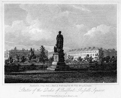Statue du duc de Bedford, Russell Square, Bloomsbury, Londres, 1817 - J. Greig
