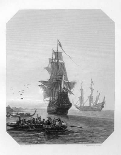 Abel Tasman, navigateur, explorateur et marchand néerlandais du XVIIe siècle, vers 1870 - J. H. Rennefeld